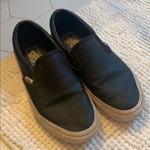 Black vans slip ons